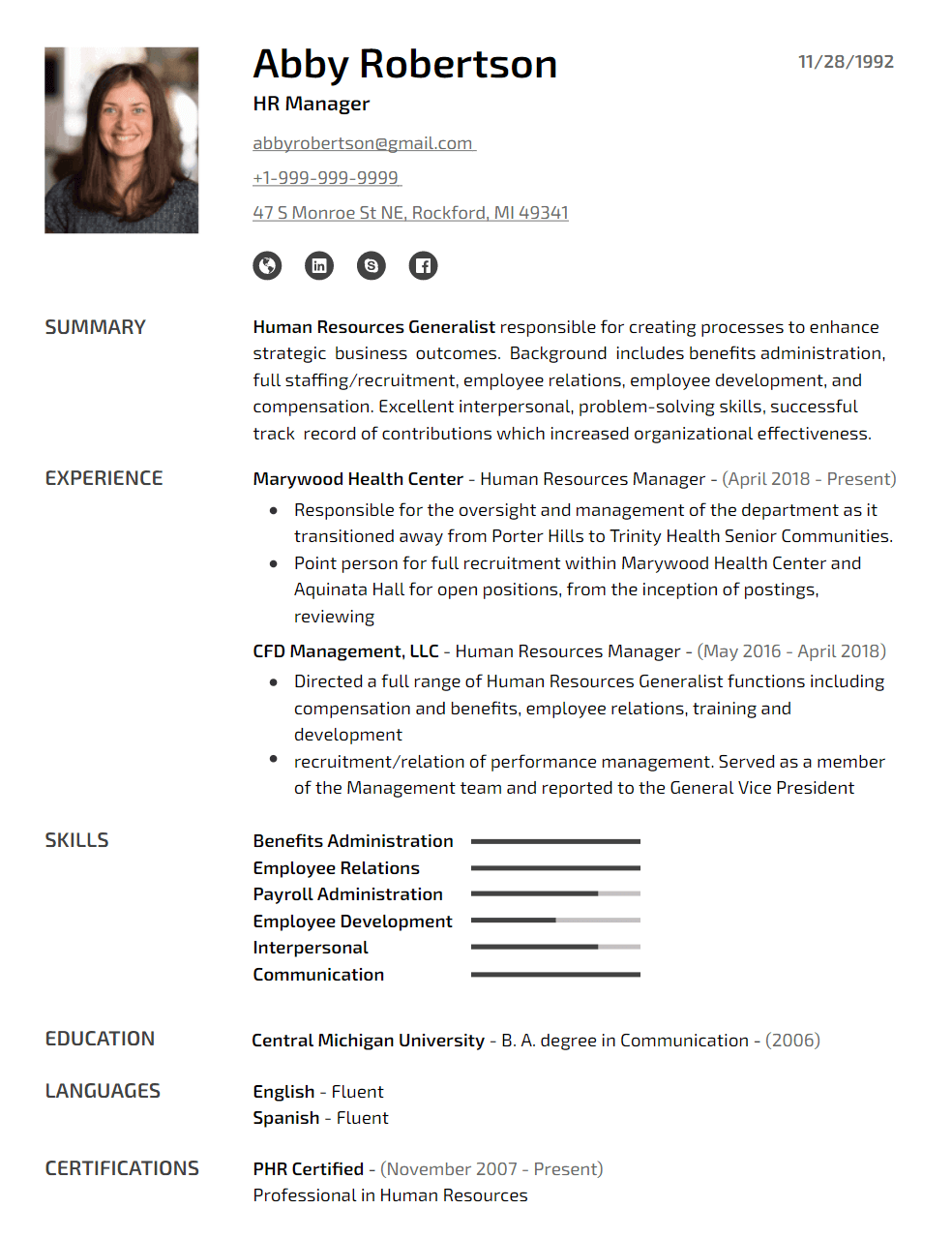 Resume template Alexandrite Resume template Alexandrite