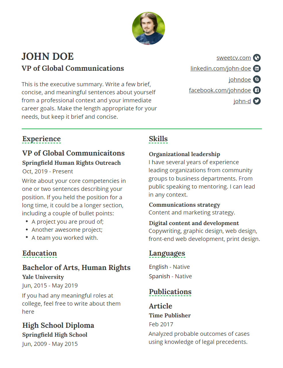 Resume template Modern Resume template Modern